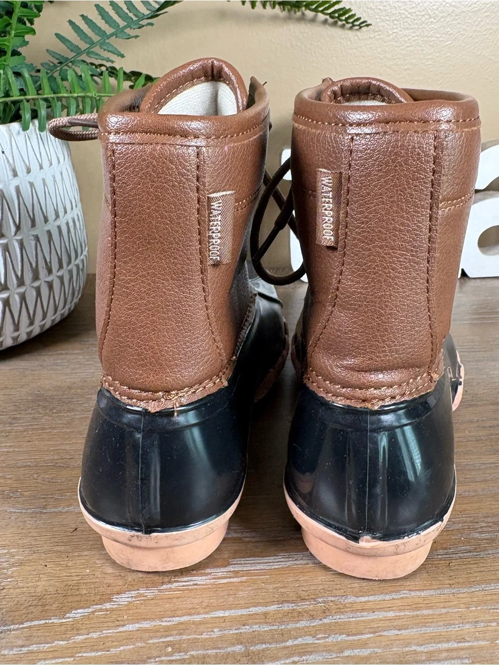JBU Kids Brown and Black Rain & Snow Boots